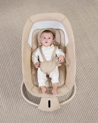 Mastela 3 in 1 Aura Deluxe Bassinet-5 Point Harness-12 Built In Melodies-For 0 to 36M (Upto 15 Kg)-Bronze