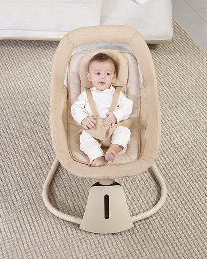 Mastela 3 in 1 Aura Deluxe Bassinet-5 Point Harness-12 Built In Melodies-For 0 to 36M (Upto 15 Kg)-Bronze