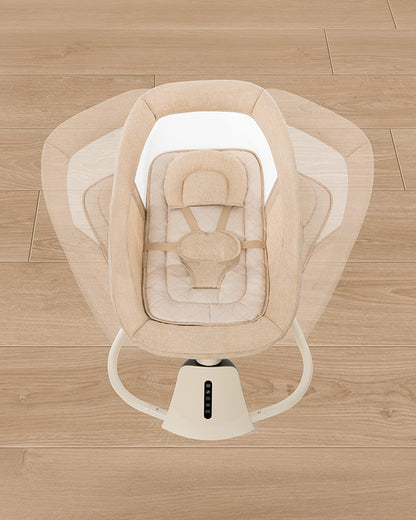 Mastela 3 in 1 Aura Deluxe Bassinet-5 Point Harness-12 Built In Melodies-For 0 to 36M (Upto 15 Kg)-Bronze
