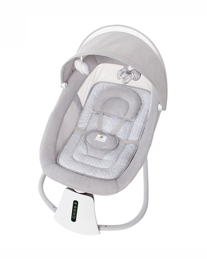 Mastela 3 in 1 Aura Deluxe Bassinet-5 Point Harness-12 Built In Melodies-For 0 to 36M (Upto 15 Kg)-Lite Grey