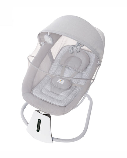 Mastela 3 in 1 Aura Deluxe Bassinet-5 Point Harness-12 Built In Melodies-For 0 to 36M (Upto 15 Kg)-Lite Grey
