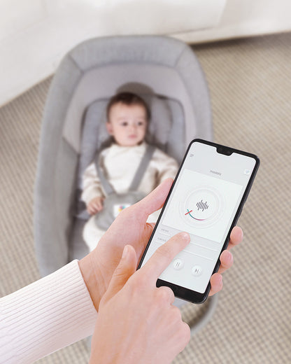 Mastela 3 in 1 Aura Deluxe Bassinet-5 Point Harness-12 Built In Melodies-For 0 to 36M (Upto 15 Kg)-Grey