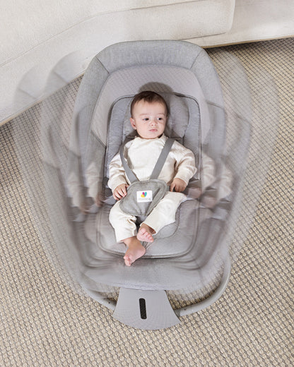Mastela 3 in 1 Aura Deluxe Bassinet-5 Point Harness-12 Built In Melodies-For 0 to 36M (Upto 15 Kg)-Grey