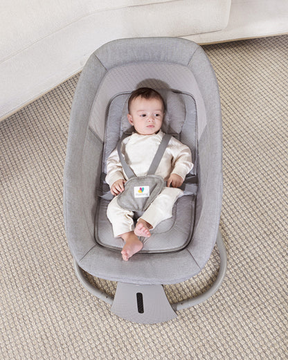 Mastela 3 in 1 Aura Deluxe Bassinet-5 Point Harness-12 Built In Melodies-For 0 to 36M (Upto 15 Kg)-Grey