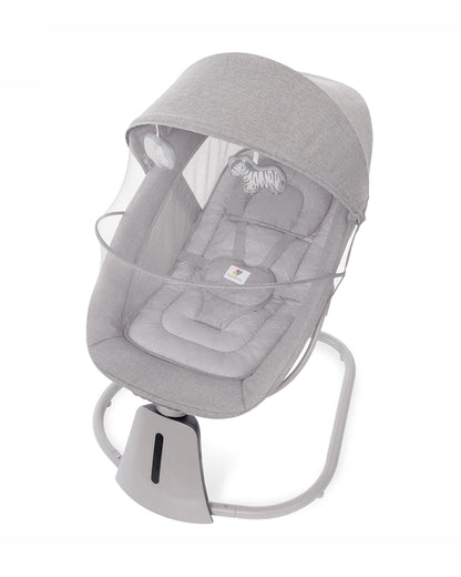 Mastela 3 in 1 Aura Deluxe Bassinet-5 Point Harness-12 Built In Melodies-For 0 to 36M (Upto 15 Kg)-Grey
