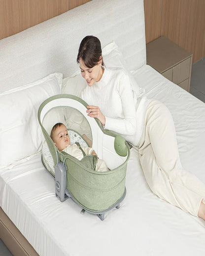 Mastela Orbelle Multi Role Cradle-5 Point Harness-3 in 1 Design-For 0 to 6M (Upto 9 Kg)-Green