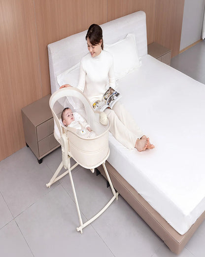 Mastela Orbelle Multi Role Cradle-5 Point Harness-3 in 1 Design-For 0 to 6M (Upto 9 Kg)-Beige