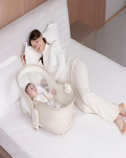 Mastela Orbelle Multi Role Cradle-5 Point Harness-3 in 1 Design-For 0 to 6M (Upto 9 Kg)-Beige