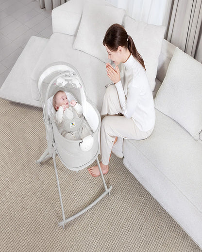 Mastela Orbelle Multi Role Cradle-5 Point Harness-3 in 1 Design-For 0 to 6M (Upto 9 Kg)-Lite Grey