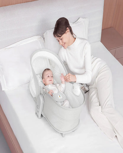 Mastela Orbelle Multi Role Cradle-5 Point Harness-3 in 1 Design-For 0 to 6M (Upto 9 Kg)-Lite Grey