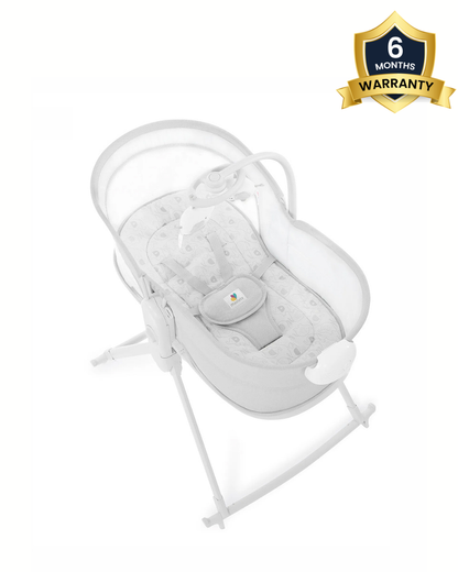 Mastela Orbelle Multi Role Cradle-5 Point Harness-3 in 1 Design-For 0 to 6M (Upto 9 Kg)-Lite Grey