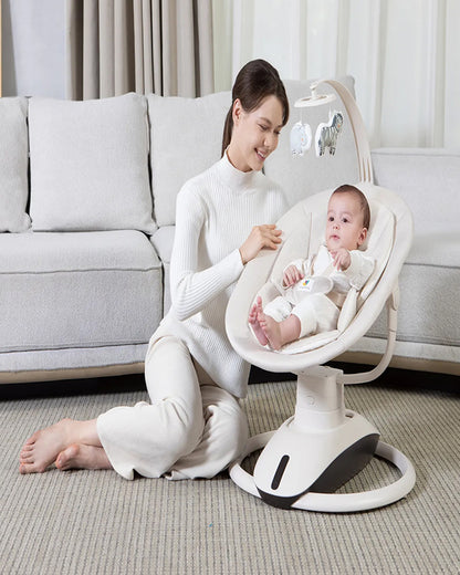 Mastela OrboDream 360 Degree Cradle-12 Built In Melodies-Breathable Mesh Sides-For 0 to 36M (Upto 9 Kg)-Beige