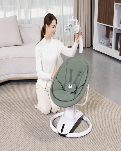Mastela OrboDream 360 Degree Cradle-12 Built In Melodies-Breathable Mesh Sides-For 0 to 36M (Upto 9 Kg)-Green