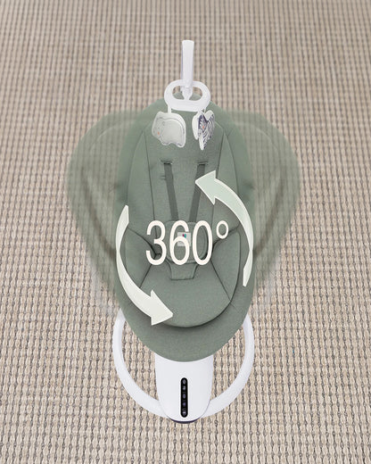 Mastela OrboDream 360 Degree Cradle-12 Built In Melodies-Breathable Mesh Sides-For 0 to 36M (Upto 9 Kg)-Green