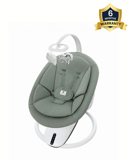Mastela OrboDream 360 Degree Cradle-12 Built In Melodies-Breathable Mesh Sides-For 0 to 36M (Upto 9 Kg)-Green