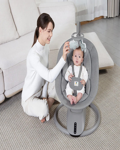 Mastela OrboDream 360 Degree Cradle-12 Built In Melodies-Breathable Mesh Sides-For 0 to 36M (Upto 9 Kg)-Grey
