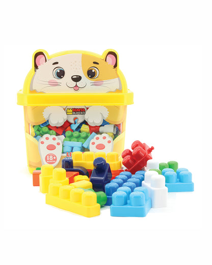 Sunta Little Kitty Building Blocks-30 Colorful Pieces in Storage Box-Promotes Creativity & Motor Skills-18M+