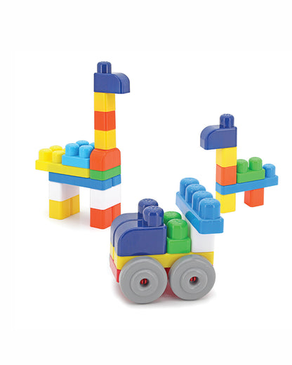 Sunta Little Kitty Building Blocks-30 Colorful Pieces in Storage Box-Promotes Creativity & Motor Skills-18M+