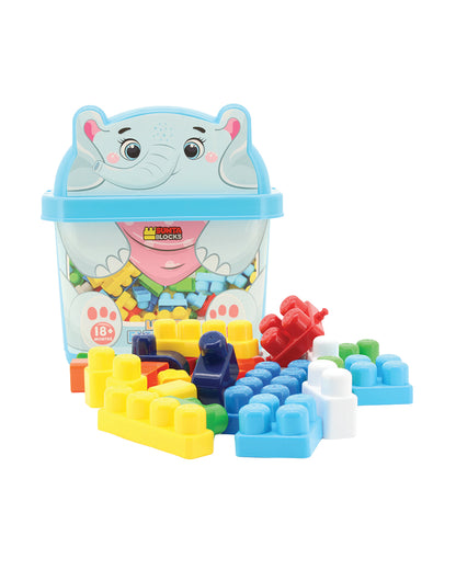Sunta Little Elephant Building Blocks-30 Colorful Pieces in Storage Box-Promotes Creativity & Motor Skills-18M+