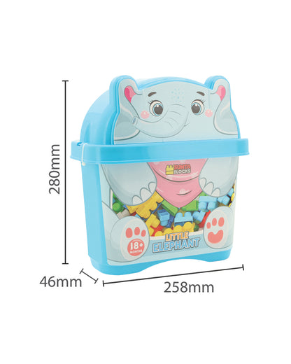 Sunta Little Elephant Building Blocks-30 Colorful Pieces in Storage Box-Promotes Creativity & Motor Skills-18M+
