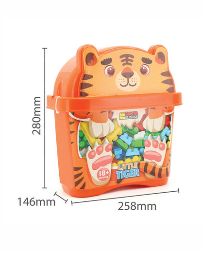 Sunta Little Tiger Building Blocks-30 Colorful Pieces in Storage Box-Promotes Creativity & Motor Skills-18M+
