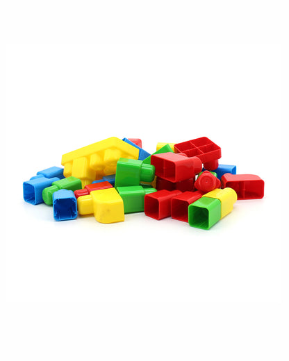 Sunta What Do You Like to Eat Building Blocks-38 Large Blocks with Round Edges-Boosts Creativity & Motor Skills-18M+