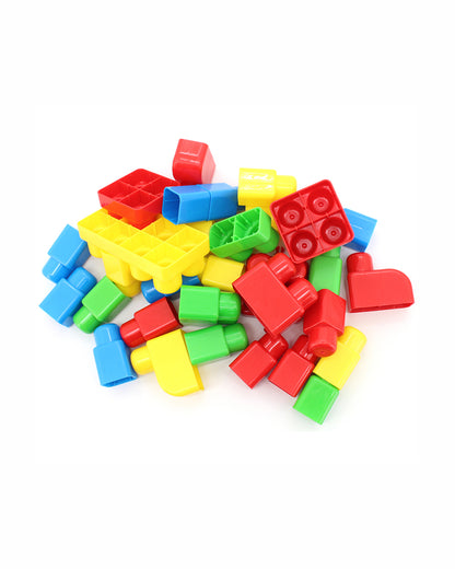 Sunta What Do You Like to Eat Building Blocks-38 Large Blocks with Round Edges-Boosts Creativity & Motor Skills-18M+