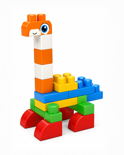 Sunta Dinosaur Building Blocks-58 Colorful Pieces-Promotes Creativity & Motor Skills-18M+