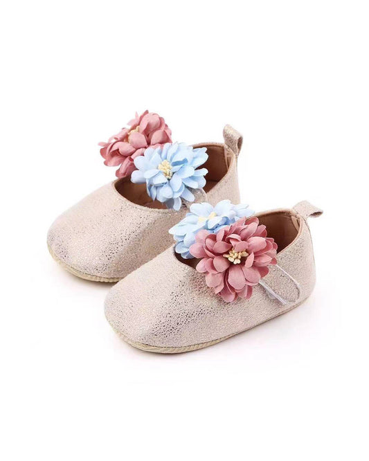 NINO BELLO Golden Flower Fancy Velcro Bellies For Infants