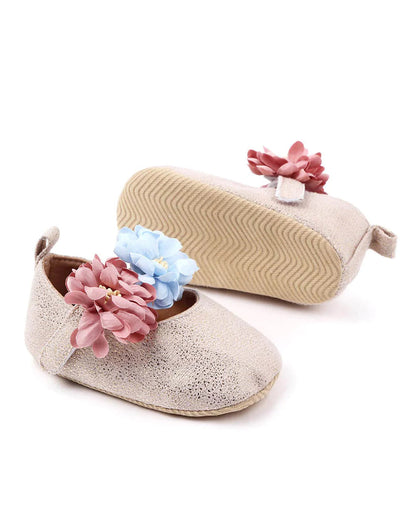 NINO BELLO Golden Flower Fancy Velcro Bellies For Infants