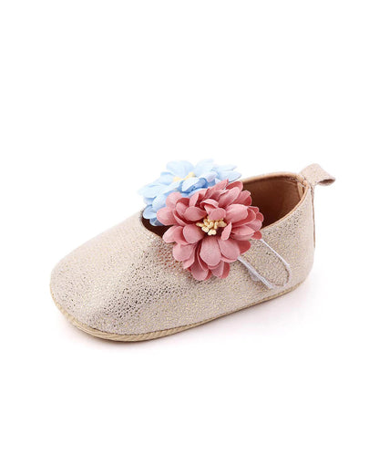 NINO BELLO Golden Flower Fancy Velcro Bellies For Infants