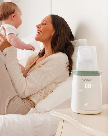 Momcozy 6-in-1 Fast Baby Bottle Warmer with Steam Heating & 24-Hour Constant Warming-Program Memory and Touch LED Control