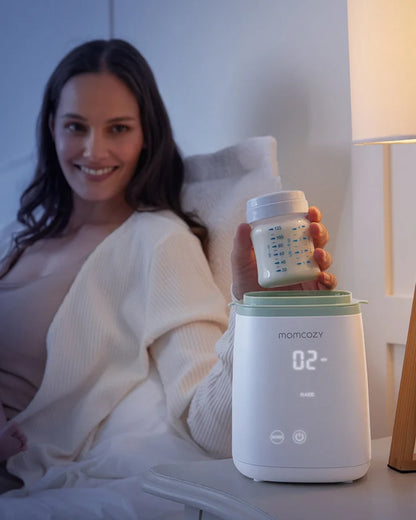 Momcozy 6-in-1 Fast Baby Bottle Warmer with Steam Heating & 24-Hour Constant Warming-Program Memory and Touch LED Control