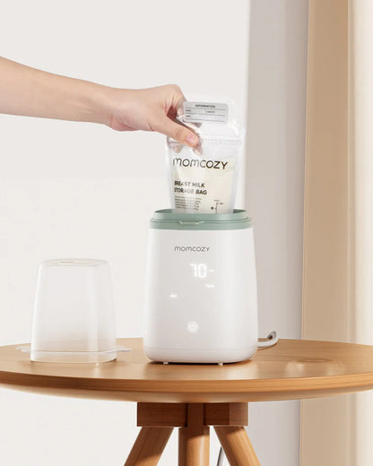 Momcozy 6-in-1 Fast Baby Bottle Warmer with Steam Heating & 24-Hour Constant Warming-Program Memory and Touch LED Control