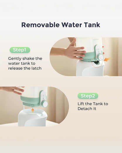 Momcozy Instant Water Warmer & Formula Dispenser with 6 Temperature Settings & Precise Water Flow Control-Dual Lights for Night Feeding