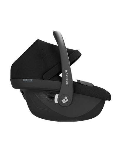 Maxi Cosi Pebble S Rear Facing Baby Car Seat-G CELL Side Impact Protection-Click and Go Installation-For 0 to 15M-(Upto 13Kg)-Tonal Black
