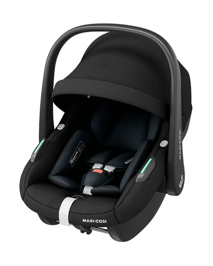 Maxi Cosi Pebble S Rear Facing Baby Car Seat-G CELL Side Impact Protection-Click and Go Installation-For 0 to 15M-(Upto 13Kg)-Tonal Black