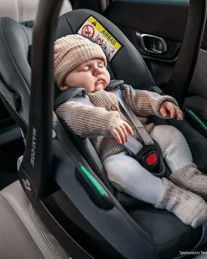 Maxi Cosi Pebble S Rear Facing Baby Car Seat-G CELL Side Impact Protection-Click and Go Installation-For 0 to 15M-(Upto 13Kg)-Tonal Black