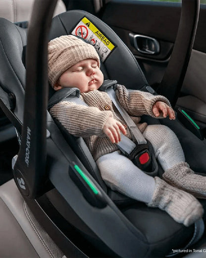 Maxi Cosi Pebble S Rear Facing Baby Car Seat-G CELL Side Impact Protection-Click and Go Installation-For 0 to 15M-(Upto 13Kg)-Tonal Graphite
