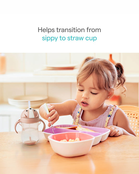 Munchkin Weighted Straw Cup-Patented Click Lock Lid-Weighted Straw & Spillproof-Dog-300ml-9M+