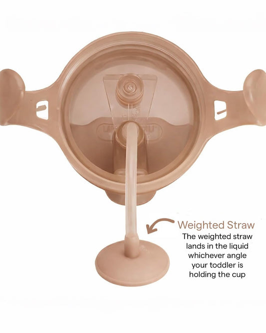 Munchkin Weighted Straw Cup-Patented Click Lock Lid-Weighted Straw & Spillproof-Dog-300ml-9M+