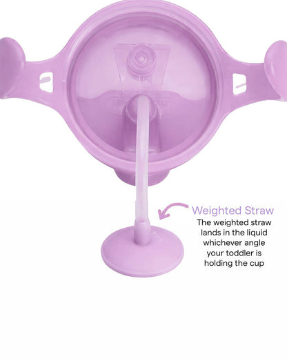 Munchkin Weighted Straw Cup-Patented Click Lock Lid-Weighted Straw & Spillproof-Cat-300ml-9M+