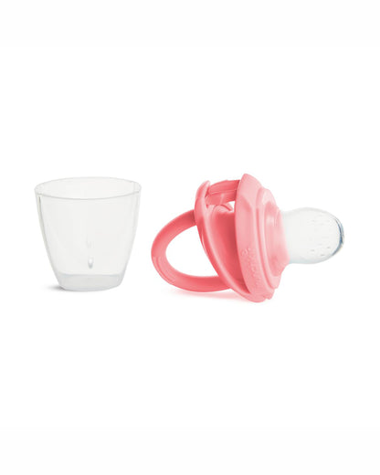 Munchkin Silicone Baby Food Feeder-Self-Feeding Pouch for Purees & Mashed Foods-BPA-Free-Pink-4M+
