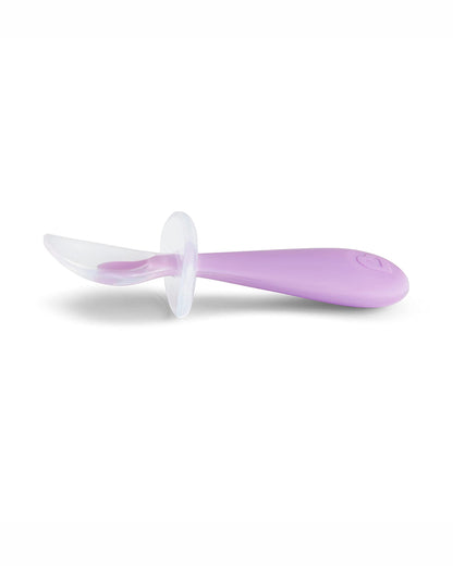 Munchkin Gentle Silicone Training Spoon Set-Anti-Choking Self-Feeding Spoons-BPA-Free-Purple & Pink-6M+
