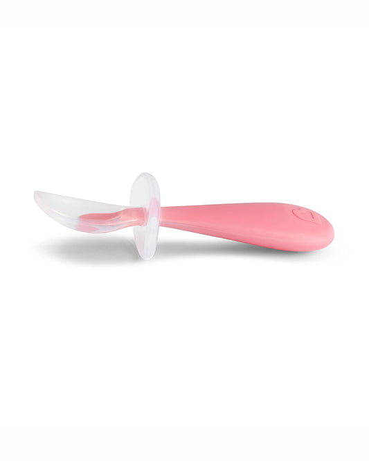 Munchkin Gentle Silicone Training Spoon Set-Anti-Choking Self-Feeding Spoons-BPA-Free-Purple & Pink-6M+