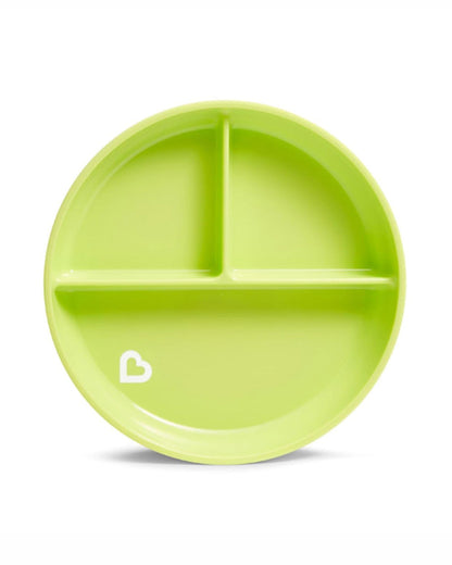 Munchkin Stay Put Suction Plate-Strong Suction Base with Deep Sides-BPA-Free-Green-6M+