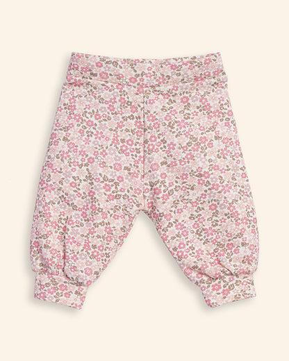 Tiny Twig Pastel Pink Jogger-Floral-Cotton-For Infants