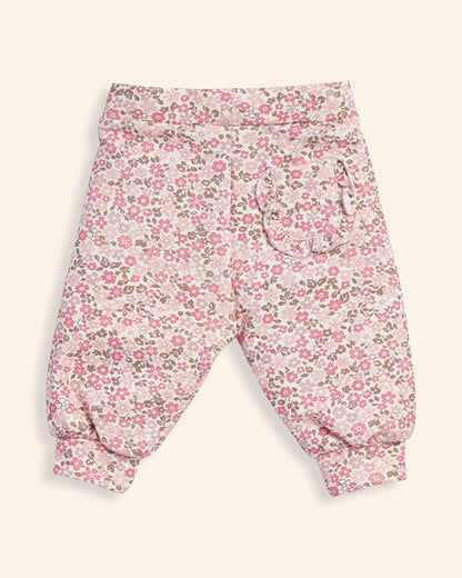 Tiny Twig Pastel Pink Jogger-Floral-Cotton-For Infants