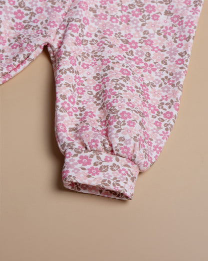 Tiny Twig Pastel Pink Jogger-Floral-Cotton-For Infants