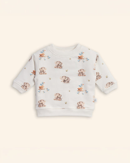 Tiny Twig Off-White Sweatshirt-Little Wonders-Cotton-For Infants